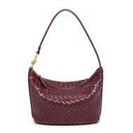 CDATA Hand-Woven Crossbody Bag with Butterfly Buckle