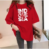 MERAH Jaos Keren Kmerdean Indonesia Tops Tshirt 2025 Tshert Teen Independence Buju Koas Size ML Xl X