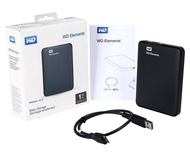 WD ELEMENTS  1 TB EXT HDD 2.5'' WD ELEMENTS BLACK (WDBUZG0010BBK) ฮาร์ดดิสก์พกพา อุปกรณ์เก็บข้อมูล