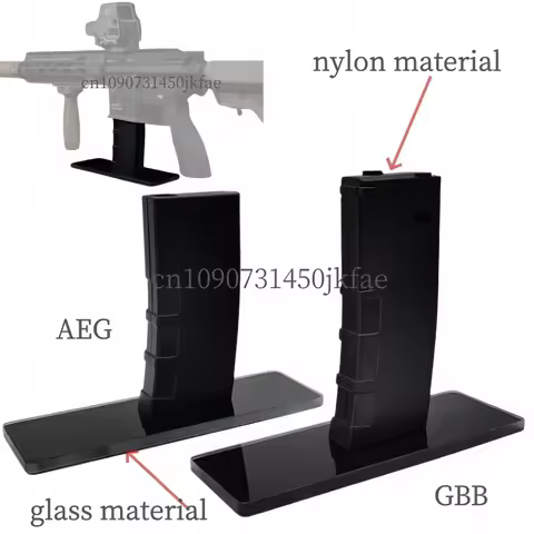 W Display Stand AR 15 Style for M4 and AR15 (AEG) ABS Decorative Magazine Glass Base Rifle Stand for