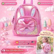 Cute Bunny Glitter Kids Backpack Mini School Bag Girl Toddler Kindergarten Bag Travel Bag Kids Bag G