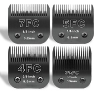 Black Detachable Pet Dog Grooming Clipper Stainless Steel Blades Set,Compatible with Andis,Oster A5,