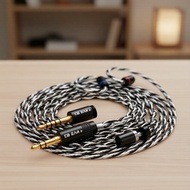 KBEAR P34 Silver-Plated 5N OFC HiFi IEM Cable 2Pin 2-Strands  Kabel IEM HiFi OFC Perak-Bersalut KBEA