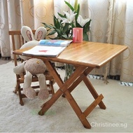 Bamboo Square Table Solid Wood Foldable round Table Simple Small Apartment Dining Table Home Dining Table Table Chess Table Mahjong Table