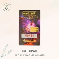 [Kedai Emas Gemilang] 800732 Amethyst Gold Creation 1G Gold Bar (60464) (1.5Cm) (1G) [999 Gold]