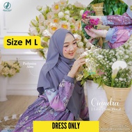 Dress Muslim Motif Bunga Qiandra by Alwa Hijab
