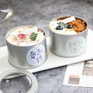 Dessert Sutty Tinplate Soy Milk Rice Tin Box Mu Can Box with Melaleuca Cake Lid Box Packaging ZZ6B