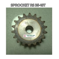 ROLLER CHAIN SPROCKET RS 35 SINGLE GEAR 18T SPROCKET RS 35X18T GEAR GIR RS 35-18T