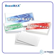 Decamax White Index Card / Ruled Card / Stock Card (100 Sheets/Pack) 3 x 5" / 4 x 6" / 5 x 8"