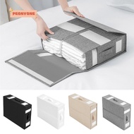 PEONYTWO Foldable Bedding Organizer, Zipper Bedding Storage Bed Sheet Set Storage Box, Convenient La