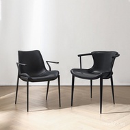 Desk Vintage Armchair Leather Backrest Home Light Luxury Modern Simple Chair Designer Nordic Dining 