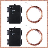 2PCS 10m 100-Lights (Four Colors) LED Light Strip 4.5V 3 X AA Batteries Waterproof Battery Holder Ca