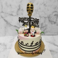 5inch Longevity Music Karaoke Microphone Singing Music Cake
