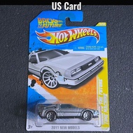 Hot Wheel Back To The Future Time Machine 2011 US Card Hot Wheels Premiere Collections DMC Delorean