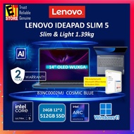 LENOVO IdeaPad Slim 5 AI Laptop IPS5 (INTEL CORE ULTRA 5 225H /24GB DDR5 /512GB SSD/14" OLED WUXGA H
