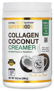 CALIFORNIA GOLD NUTRITION - 水解膠原蛋白+椰奶粉-無糖 288克 粉末裝骨膠原 - 平行進口 - EXP: 2027.06