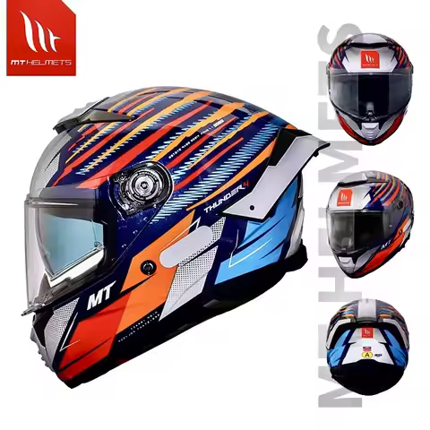 New Original MT Thunder 4 SV Motorcycle Helmet ECE DOT Certification Full Face Double Lens Helmet Me