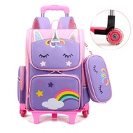 Wheeled Backpack Bag Set For Girls Trolley Bag With Wheels School Rolling Backpack Bags Kids Rolling