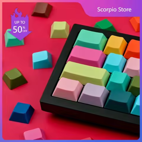 Keyreative ABS KeyCaps Set Multi-Color 130 Keys Custom Cherry Profile DIY Colorful Fit 60%-108% Mech