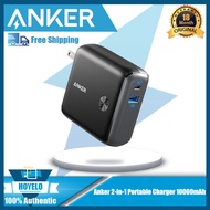 Anker PowerCore Fusion 10000MAh 2-In-1 Wall Charger With Power Delivery USB-C Wall Charger ปลั๊กพับได้สำหรับ iPhone, iPad, Android, Samsung Galaxy และอื่นๆ
