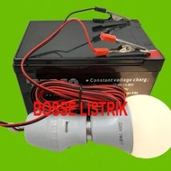 [Expert] DC 12V to AC 220V E27 Inverter Lamp Fitting + Cable + Battery Clamp