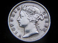 銀幣-1888年香港貮毫(Silver Twenty Cents)銀幣(英女皇維多利亞像)
