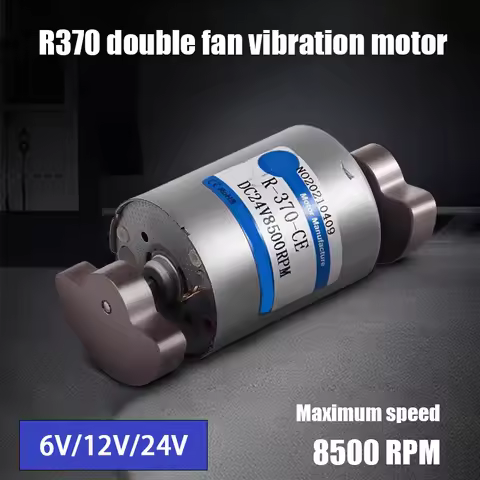 370 double shaft fan type vibration motor miniature DC vibrator motor 6V12V24V small massager motor