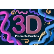 25 Pop 3D Procreate Brush Vol.1 By Mels Brushes