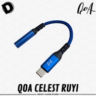 QOA/Kinera Celest Ruyi DAC Dongle DAC Type C to Female 3.5mm Blue Braided Cable