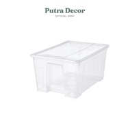 SWITZERLAND SML Box with lid, transparent, 57x39x28 cm/45 l SA1633