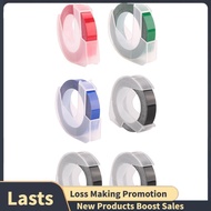 6 Roll Embossing Label Maker Tape 3D Plastic 9mm x  Embossing Label Tape White on Black/ Blue/ Red/ 