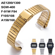 Vintage Stainless Steel Watch Band Strap for Casio A158 A168 SGW400 F91W F84 F105 F108 AE1200 AE1300