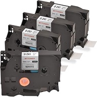 MYTONER Compatible Label Tape Replacement for TZe 241 TZ241 TZ Laminated Tape Black on White 18mm x 