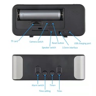 3 In 1 Bluetooth Speaker Alarm Clock Mini Wifi Camera Monitor Ind