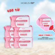 Combo 5 Khăn khô Horus đa năng Soft Cotton Tissue 80pcs