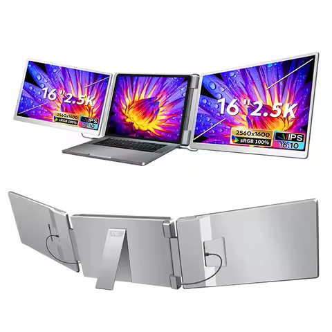 16 inch big size portable screen extender 2.5k high resolution plug and play lcd screen super workst