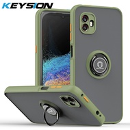 Keysion thời trang ốp mờ cho Samsung Xcover 6 Pro trong suốt vòng chống sốc đứng lưng điện thoại bìa