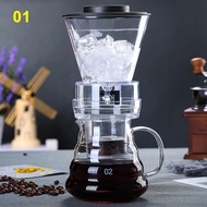 EPLBS Ice Drip Coffee Pot Glass Coffee Maker Regulatable Dripper Filter Cold Brew Pots Ice Brewer Pe