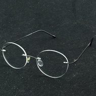 Frameless Round Titanium Reading Glasses +0.75 to +4, Lightweight and Elegant Design
