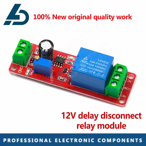 Bht 1PCS NE555 DK555 Timer Switch Adjustable Disconnect Module Time delay relay DC 12V shield 0~10S