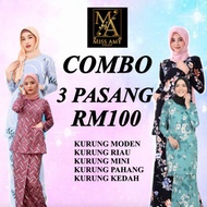 SALE 3 PASANG RM100 BAJU KURUNG ENGLISH COTTON