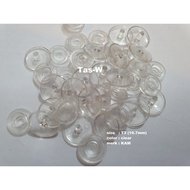 Snap button plastic, KAM CLEAR plastic snap button, size T3 (10.7mm)
