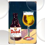 1 Pc Vintage Duvel Beer Metal Tin Sign, Iron Wall Art For Bar, Man Cave, University, Cafe, Garage, F