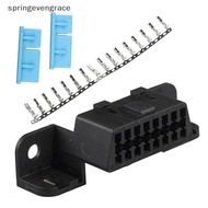Springevengrace OBD2 16Pin Connector OBD2 OBD 2 16Pin Female Angle Connector OBD Female Wire Soets O