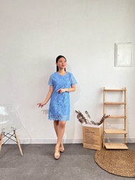 Dress Merida Brukat Premium Mini Dress Wanita Terbaru Dress Brokat Elegant Gaun Kondangan Selutut