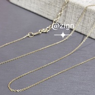 Zign Jewelry สร้อยอิตาลี่ NSY0021 (ITALY 925) 18K Plate สีทอง 18K ลายโซ่เล็กปรับระดับ