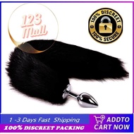 123 Mall Long 45cm Fox Tail Plug Metal Stainless Steel Butt Plug Sex Toy For Women Unisex