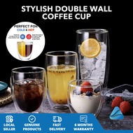 Double Wall Insulated Glass Coffee Cup with Handle | Heat Resistant Tea Cup 80ml 150ml 250ml 350ml 4