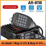 AR-8118 25W Dual Band Mini Mobile Radio 25W HD Voice 200CH Dual PTT HD Vioce Car Radio Anti-Interfer