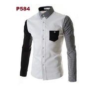 KEMEJA P584 Modern Combination Shirt FULL SIZE